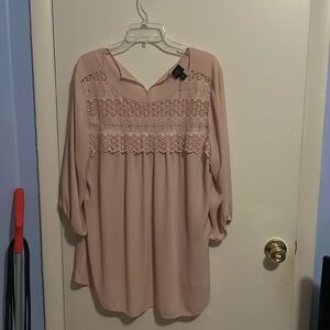 Worthington 2X Pink Long Sleeve Shirt